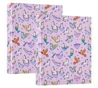 Lot de 200 classeurs de 2,5 cm et demi pouces à 3 anneaux avec pochette de rangement