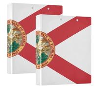 Lot de 200 classeurs de données avec poches, 3,8 cm, motif drapeau de l'État de Floride (États-Unis)