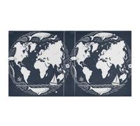 Lot de 200 classeurs rétro continent africain bleu blanc de 2,5 cm et 3 anneaux avec poches intérieures