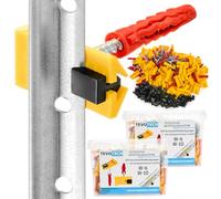 Lot de 200 clips de fixation de baguettes de nettoyage pour travaux de construction + chevilles