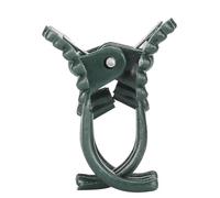 Lot de 200 clips de support pour plantes en forme de fleur, accessoires pour outils de jardin, pour plantation en serre et jardinage dans la cour, plastique marron vert, 2 x 1 cm (Verte)