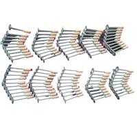 Lot de 200 clous ronds en acier de 25 mm de 7,3 mm pour mini pistolet à clou, outils pour réparation de plafond, piles, tuyaux de feu
