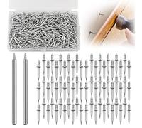Lot de 200 clous sans couture avec fil de base à double tête Clous muraux à double tête pour plinthes sans traces Vis de sécurité invisibles avec un outil de douille spécifique aux clous