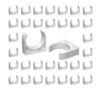 Lot de 200 colliers de serrage en plastique - 20 mm - Support de tuyau - Blanc - Colliers de serrage rapides pour conduites d'eau, tube vide