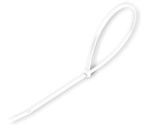 Lot de 200 colliers de serrage en plastique blanc de 3,6 x 200 mm, parfaits pour les fixations dans les projets électriques et de quincaillerie