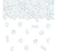 Lot de 200 confettis de plage pour enterrement de vie de jeune fille, décoration de table de champagne en coquillages pour la dernière éclaboussure, fête prénuptiale, décoration de fête sur la plage