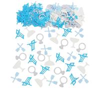Lot de 200 confettis Love On The Lake - Décoration de table pour enterrement de vie de jeune fille, confettis « Last Toast On The Coast On The Coast » - Bleu - Décoration de table de plage côtière
