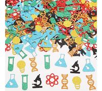 Lot de 200 confettis scientifiques pour garçons et filles, thème scientifique, slime et amusement, thème joyeux anniversaire, fête, fournitures de fête, confettis en papier, décoration de table