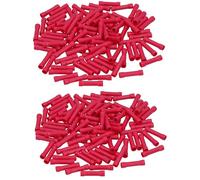 Lot de 200 cosses à sertir électriques droites isolées Rouge