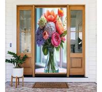 Lot de 200 couvertures de porte décoratives à motif floral coloré pour intérieur/extérieur, printemps, été, automne, hiver, Halloween, Noël