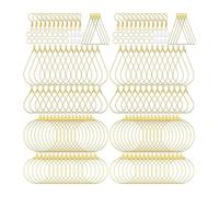 Lot de 200 crochets d'oreilles supplémentaires en bronze, motifs topologiques mélangés, en forme de goutte, ellipse, ronds, bijoux, bijoux, conclusions, taille unique, comme décrit