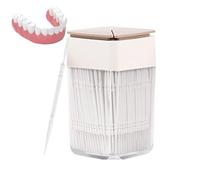 Lot de 200 cure-dents avec poils - Cure-dents à double tête en forme d'arête de poisson | Cure-dents dentelés avec organisateur pour hôtels, cuisine, camping, garde votre bouche libre et propre