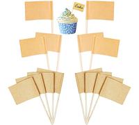 Lot de 200 cure-dents vides en papier kraft - Pour cocktail, cupcake, cure-dents - Pour cupcake, décoration de fête, nourriture