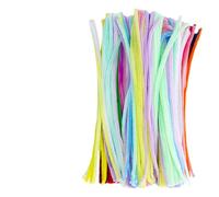 Lot de 200 cure-pipes 7 couleurs, pour le bricolage, manches chenille multicolores, 150 yeux vacillants autocollants, pour le bricolage