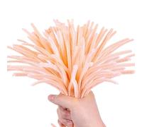 Lot de 200 cure-pipes en fil chenille pour travaux manuels, décorations, cure-pipes, peluches, gratte-pipes, enfants pour le bricolage, le bricolage, l'artisanat, Noël fait à la main, abricot