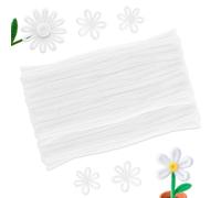 Lot de 200 cure-pipes en polyester - 30 cm - Blanc - Pour travaux manuels, travaux manuels, décorations artisanales