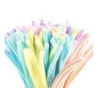 Lot de 200 cure-pipes pour travaux manuels, 8 mm, fil chenille, fil passepoilé pour projets créatifs et décoration de bricolage, 30 couleurs