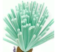 Lot de 200 cure-pipes pour travaux manuels, tiges chenilles, couleur claire, pastel pour projets d'art et d'artisanat Vert clair