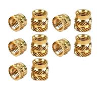 Lot de 200 écrous d'insertion en laiton moletés à chaud pour injection de cuivre pour impression 3D (M3 x L 6 x diamètre extérieur 4,5)