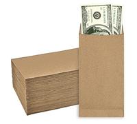 Lot de 200 enveloppes pour espèces - Grandes enveloppes pour chèques, clés, tickets, graines - Cadeau pour homme - 16,7 x 8,9 cm