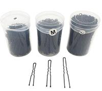 Lot de 200 épingles à cheveux ondulées noires en forme de U pour chignon - Accessoire parfait pour les chignons hauts et plus encore.