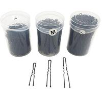 Lot de 200 épingles à cheveux ondulées noires en forme de U pour chignon - Accessoire parfait pour les chignons hauts et plus encore.