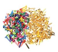 Lot de 200 épingles fendues en métal pour loisirs créatifs, loisirs créatifs, estampage, scrapbooking, bureau, fournitures ménagères - 8 mm x 18 mm - Multicolore