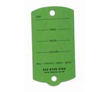 Lot de 200 étiquettes en carton biodégradables avec anneaux métalliques Vert