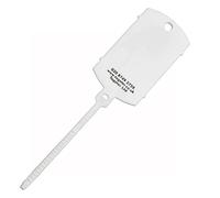 Lot de 200 étiquettes en plastique non imprimées avec queue auto-agrippante Blanc