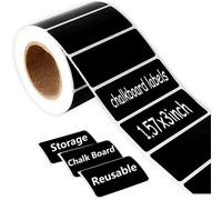 Lot de 200 étiquettes tableau noir imperméables et réutilisables pour bocaux, boîtes et bocaux Kilner (40 x 7,6 cm)