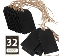 Lot de 200 étiquettes tableau noir imperméables et réutilisables pour bocaux, boîtes et bocaux Kilner (40 x 7