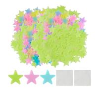 Lot de 200 étoiles fluorescentes, étoiles lumineuses, étoiles vertes fluorescentes, papier autocollant, autocollants de plafond pour chambre à coucher, étoiles lumineuses dans la chambre d'enfant