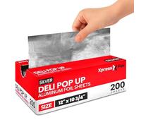Lot de 200 feuilles d'aluminium pré-découpées de 30,5 cm pour restaurant, feuilles jetables pour nourriture, burrito, hot-dog ou sandwich