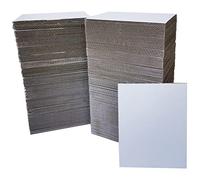 Lot de 200 feuilles de carton ondulé blanc de qualité supérieure, 8,9 x 11,4 cm, inserts plats en vrac pour protecteurs de cartes de sport, dossiers de cartes à collectionner, renforçateurs