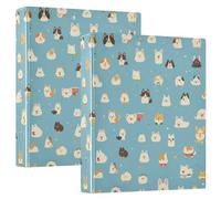 Lot de 200 feuilles de classeur à 3 anneaux avec couverture de poche pour animaux de compagnie