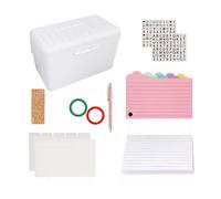 Lot de 200 feuilles de papier double face ligné avec 150 feuilles de classeur, anneaux de classement et boîte à cartes de recettes Stoarge