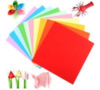 Couleurs Vivesde Papier Origami Carré 200 Feuille Origami Double Face Papier Coloré Couleurs Vives Papier Plié de Couleur Carrée Papier Origami 20x20 CM Double Face Papier Couleur pour Bricolage