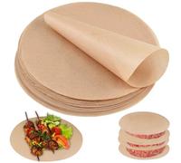 Lot de 200 feuilles de papier sulfurisé résistant à la chaleur pour friteuse à air chaud, pizza, four, friteuse à air, poêle, barbecue, diamètre 28 cm