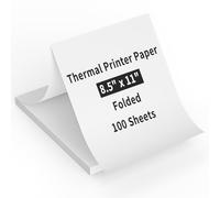 Lot de 200 feuilles de papier thermique pour imprimante thermique, 21,6 x 27,9 cm, format lettre américaine, compatible avec imprimante portable thermique M08F, alimentation continue sans encre (200)