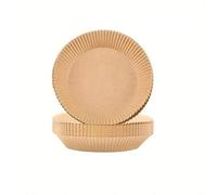 Lot de 200 feuilles papier spécial for friteuse à air, absorbant l'huile en silicone, tampon, assiette for(Round)