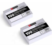 Lot De 200 Fiches Bristol Blanches Pour Notes, Cartes D`Étude En Carton Offset 200 G/M², Flashcards Format 95 X 65 Mm, Fournitures De Bureau Et Scolaires Pour La Rentrée