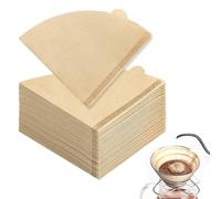 Lot de 200 filtres à café en forme de V - Taille 2 - Papier non blanchi - Pour gobelets filtrants, cafetières à café (1 à 4 tasses)