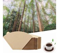 Lot de 200 filtres à café jetables #2, 2 à 6 tasses, filtres à café coniques non blanchis, panier filtre à café en papier naturel épais pour cafetière commerciale/maison, kit de cafetière à verser,