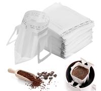 Lot de 200 filtres à café pour camping - Portable - Avec oreilles suspendues - Pour les voyages, le camping, la maison, le bureau