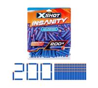 Lot de 200 fléchettes X-Shot Insanity par ZURU, Compatible avec X-Shot et d'autres Marques, Blaster Outdoor Toys