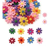 Lot de 200 fleurs en feutre de 2,8 cm - Décoration florale vive et colorée - Parfaite pour vos loisirs créatifs, décoration de Pâques et embellissement de table - Couleurs variées assorties