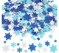 Lot De 200 Flocons De Neige Autocollants De Noël - 4 Tailles - Flocons De Neige - Autocollants De Noël - Flocons De Neige - Confettis - Autocollants De Noël - Décoration De Table
