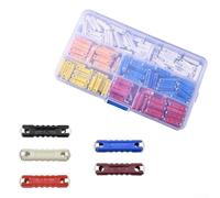 Lot de 200 fusibles de voiture 5 A 8 A 16 A 25 A 40 A avec code couleur plastique + fusible torpille en métal pour véhicules rétro, 6 mm x 25 mm