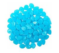 Lot de 200 galets lumineux multicolores pour aquarium, galets fluorescents pour allées, décoration d'extérieur, aquarium, jardin (bl