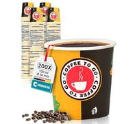 Lot de 200 gobelets à café jetables en carton de 100 ml - Pour café et thé (200, 4oz/100 ml)